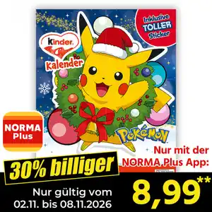 Kinder Schokolade / Pokémon Adventskalender