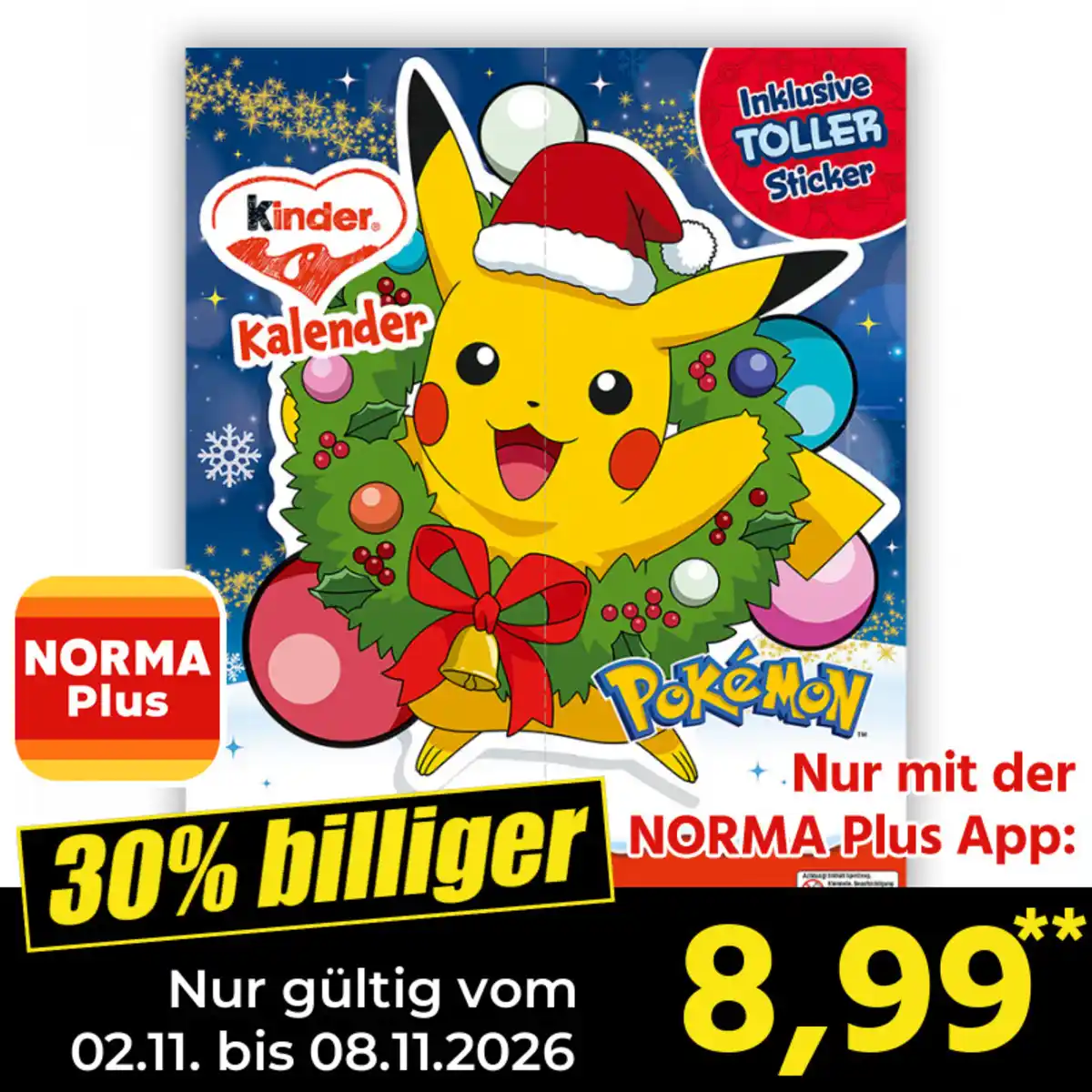 Bild 1 von Kinder Schokolade / Pokémon Adventskalender