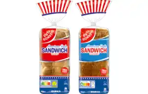 Sandwich-Toast Weizen oder Vollkorn