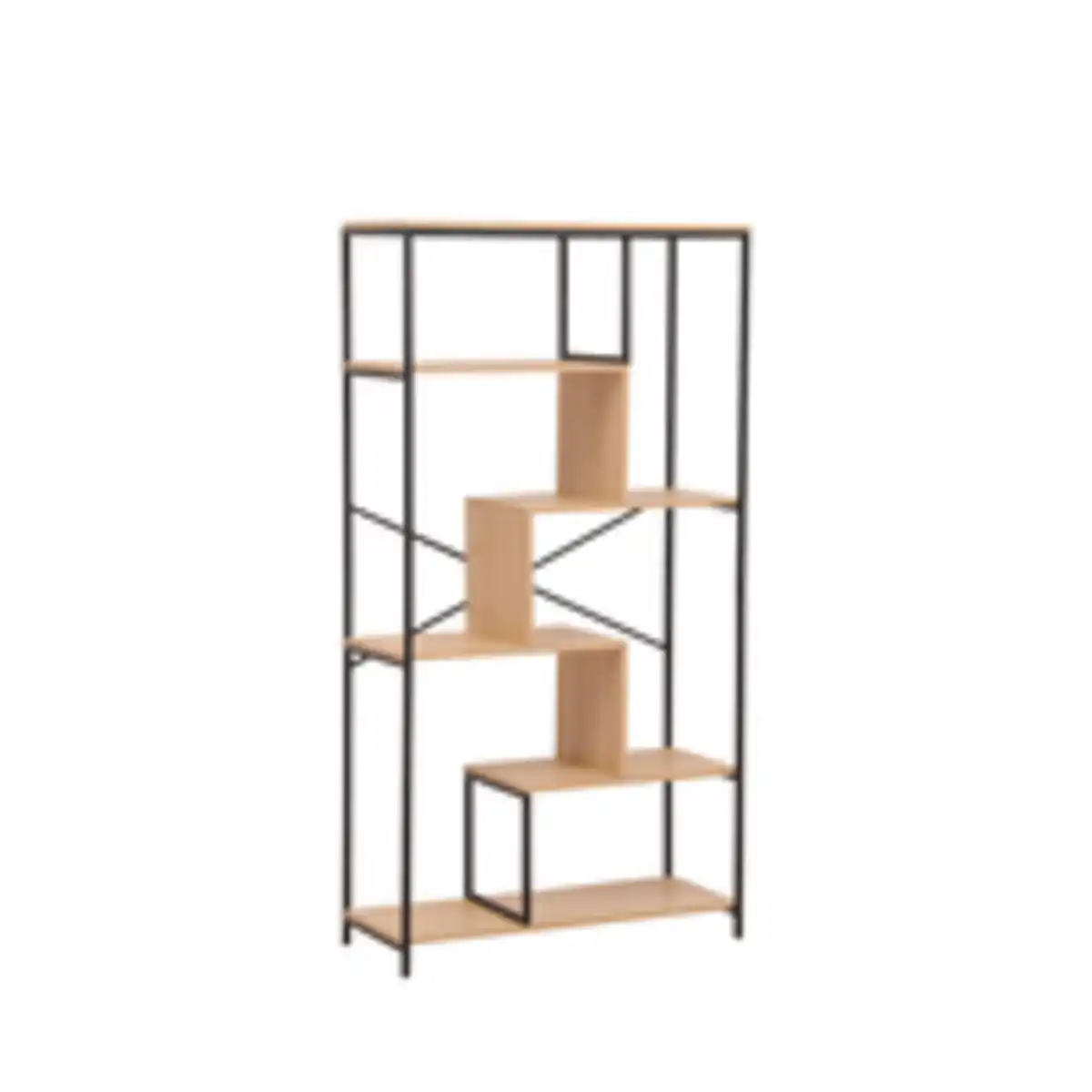 Bild 2 von Happy Home Holz-Buchregal, ca. 85 x 35 x 163 cm - Holz & Schwarz