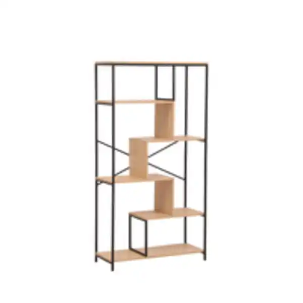 Bild 2 von Happy Home Holz-Buchregal, ca. 85 x 35 x 163 cm - Holz & Schwarz