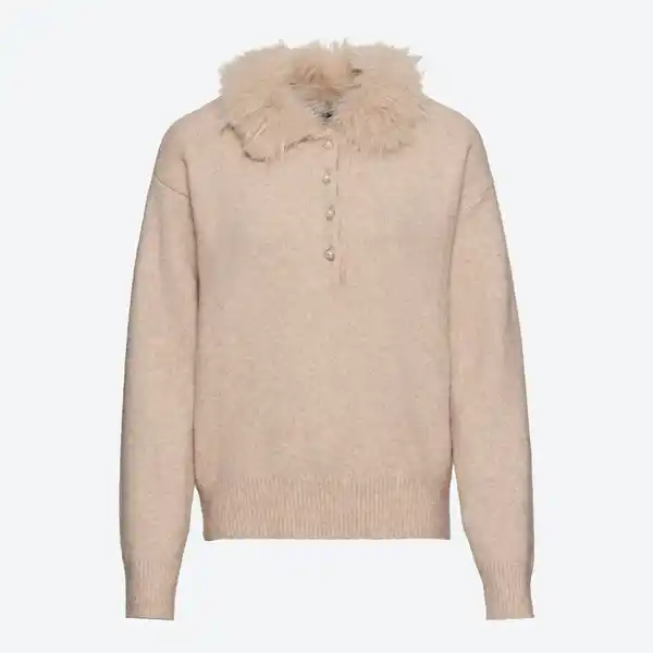 Bild 3 von Damen-Pullover mit Kunstfell-Kragen