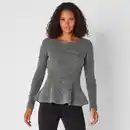 Bild 1 von Damen-Schößchen-Pullover mit Perlen und Langarm
