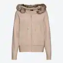 Bild 2 von Damen-Cardigan mit Kunstfell-Kapuze
