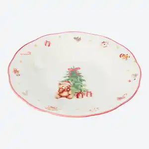 Suppenteller mit weihnachtlichem Design, Ø ca. 22 cm