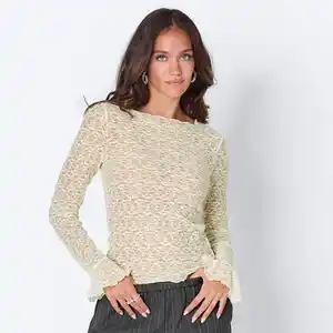 Damen-Langarmshirt mit Glitzersteinchen