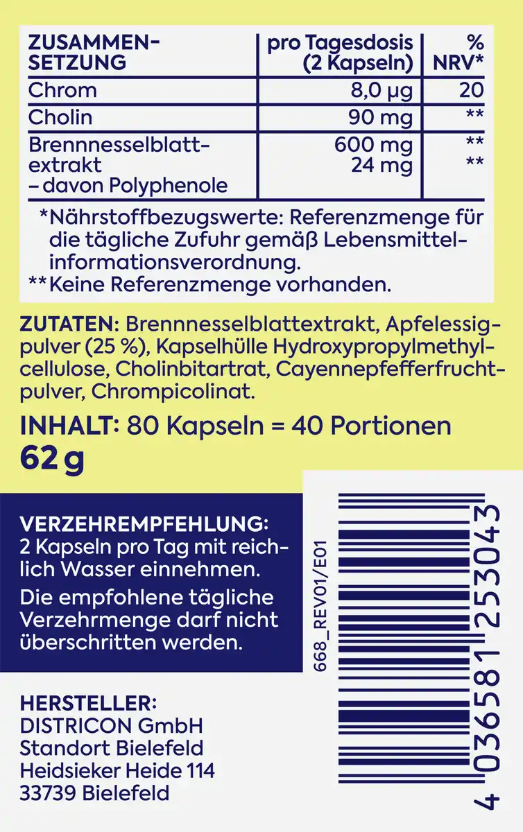 Bild 2 von Zirkulin Apfelessig + Brennessel Kapseln