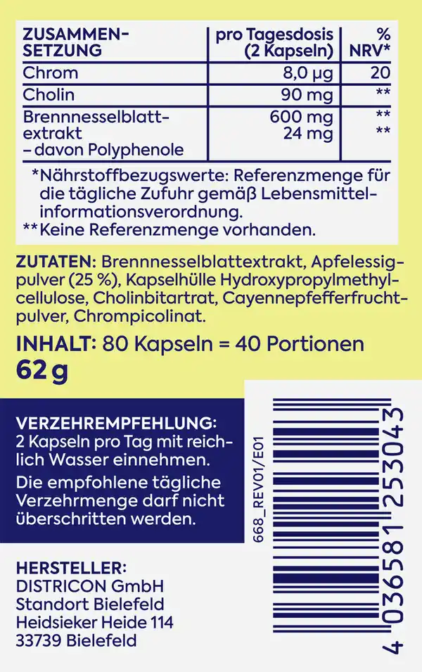 Bild 2 von Zirkulin Apfelessig + Brennessel Kapseln