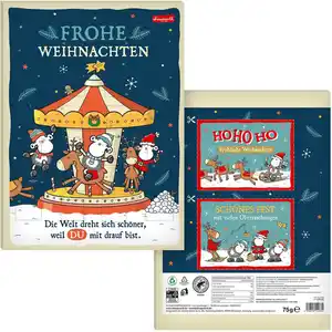 sheepworld Adventskalender »Frohe Weihnachten«, 75 g