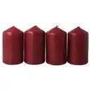 Bild 1 von HOME CREATION Adventskerzen 4er-Pack, Stumpenkerze, Bordeaux