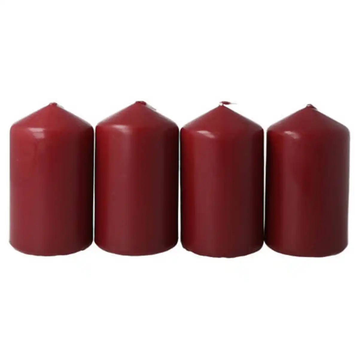 Bild 1 von HOME CREATION Adventskerzen 4er-Pack, Stumpenkerze, Bordeaux