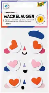 folia Wackelaugen HEARTS, Size L, selbstklebend, Ø 30mm, 1 Stk
