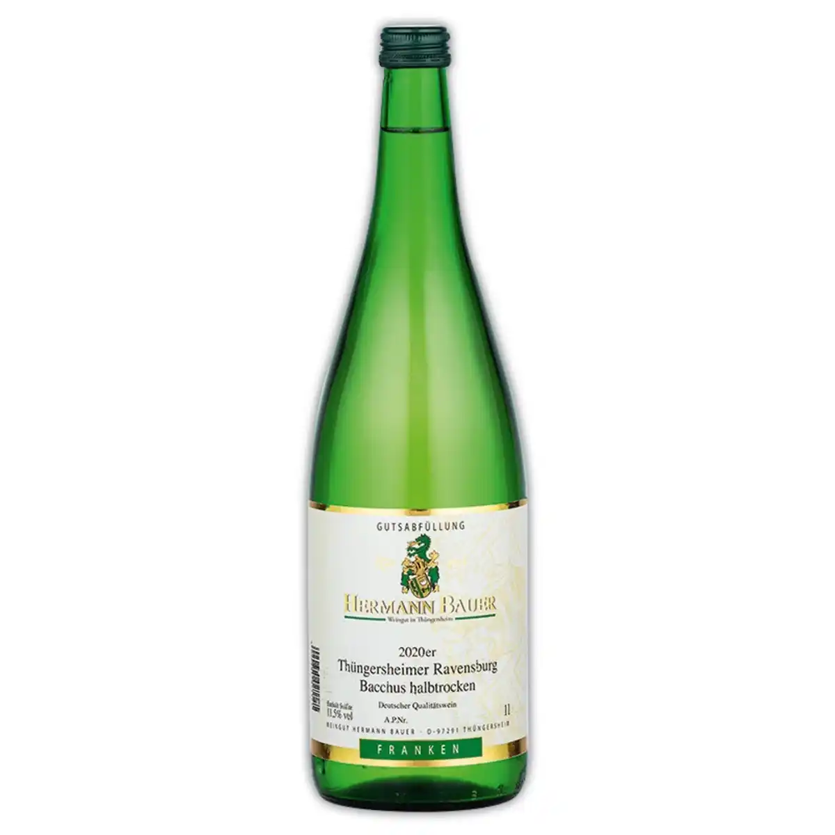 Bild 1 von Weingut Hermann Bauer Hermann Bauer Thüngersheimer Ravensburg Bacchus QbA halbtrocken