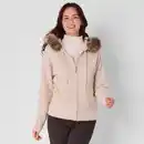 Bild 1 von Damen-Cardigan mit Kunstfell-Kapuze