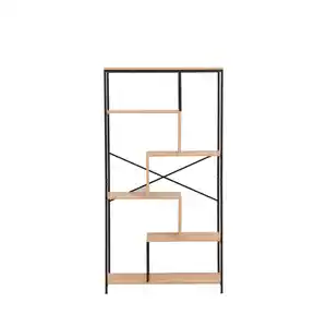 Happy Home Holz-Buchregal, ca. 85 x 35 x 163 cm - Holz & Schwarz