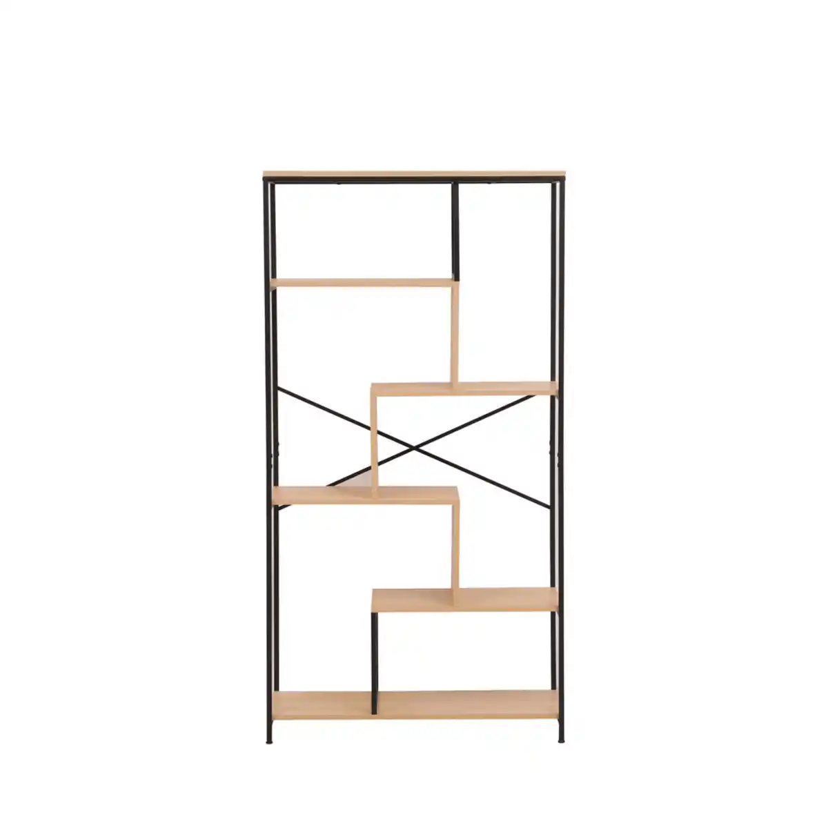 Bild 1 von Happy Home Holz-Buchregal, ca. 85 x 35 x 163 cm - Holz & Schwarz