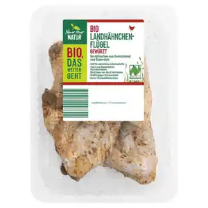 NUR NUR NATUR Bio-Landhähnchen Flügel 350 g, Gewürzt