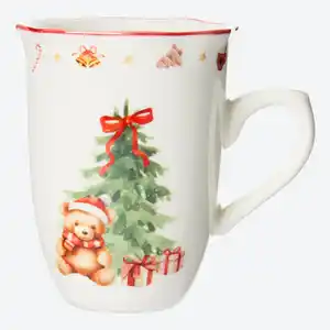 Becher mit weihnachtlichem Design, Ø ca. 9 cm, Höhe ca. 11 cm
