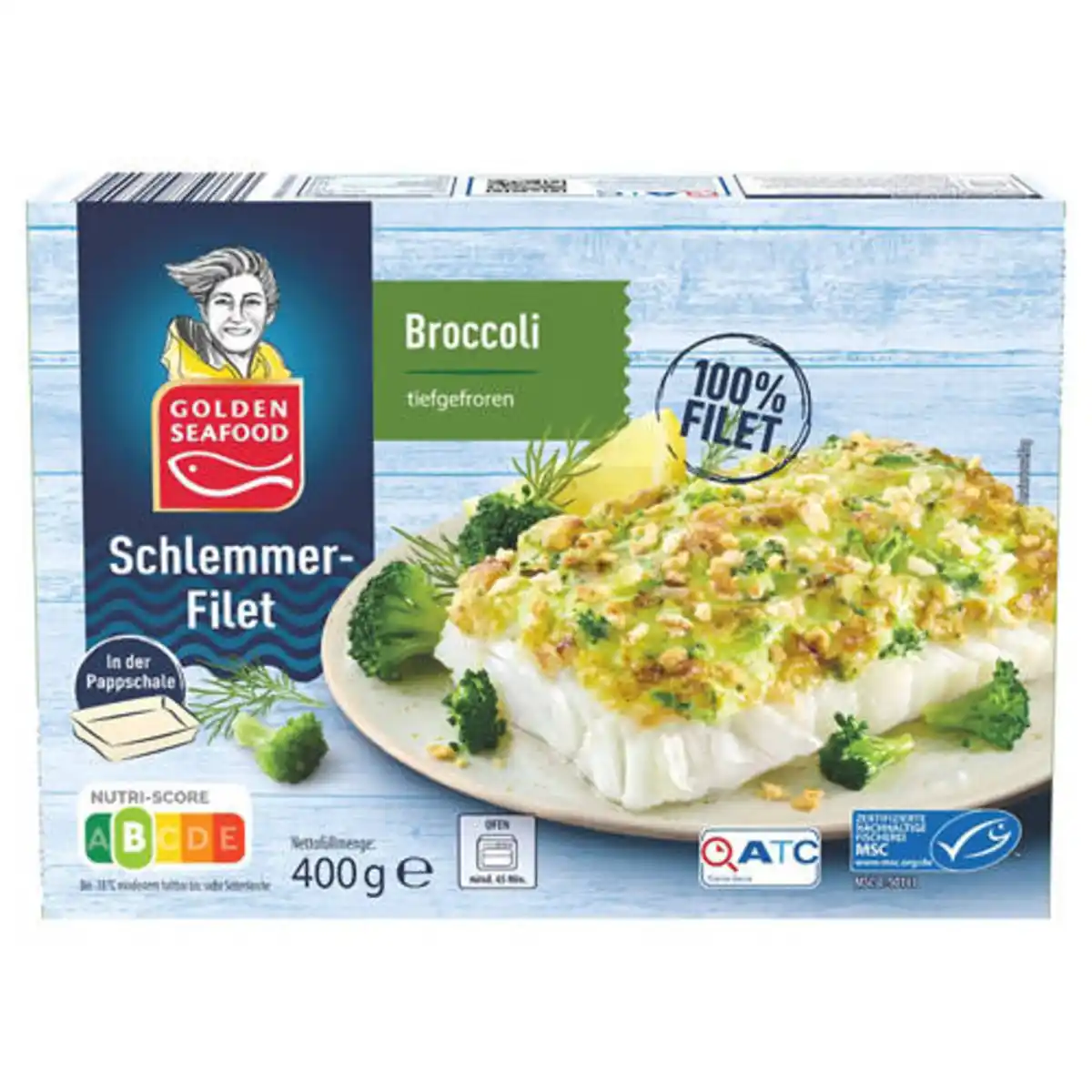 Bild 1 von GOLDEN SEAFOOD Schlemmerfilet 400 g, Brokkoli