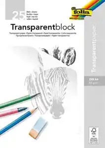 folia Transparentpapierblock 80g/m², DIN A4, 1 Stk