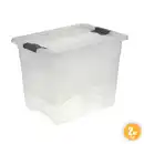 Bild 1 von TOPTEX Ordnung Transportbehälter, Transparent - 2er-Set