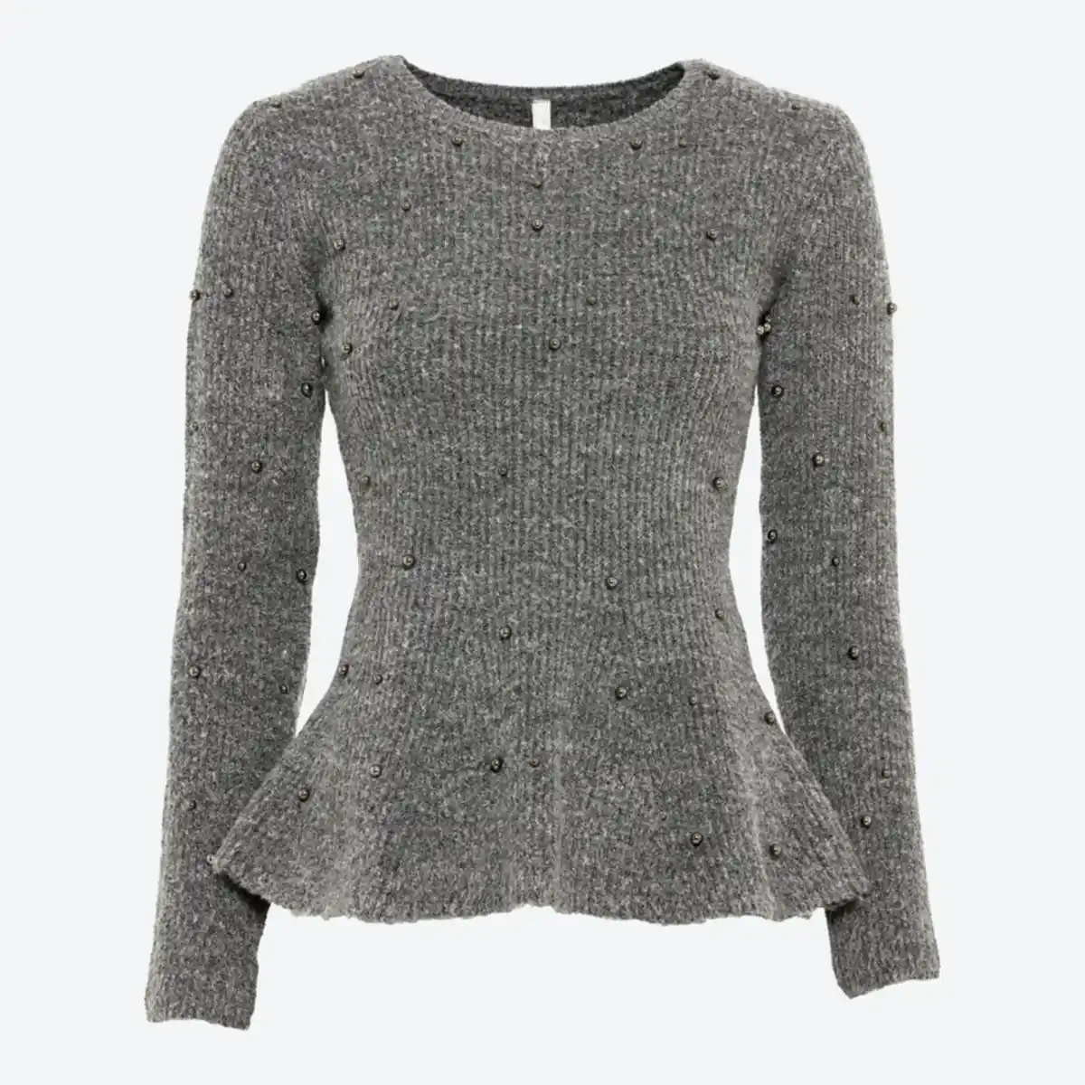 Bild 2 von Damen-Schößchen-Pullover mit Perlen und Langarm