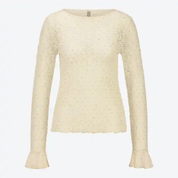 Bild 2 von Damen-Langarmshirt mit Glitzersteinchen