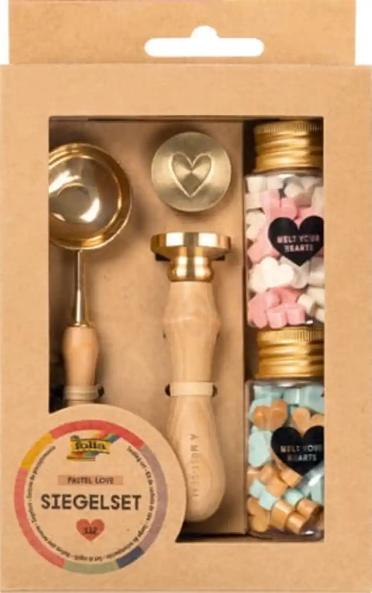 Bild 1 von folia Siegel Set PASTEL LOVE, 1 Stk