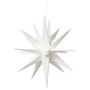 HOME CREATION 3D-Leuchtsterne, Groß, Weiß