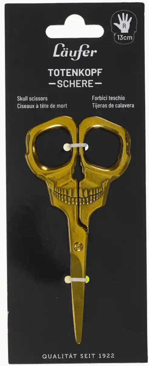 Bild 1 von Läufer Universalschere Edelstahl 12,5cm Totenkopf, 1 Stk