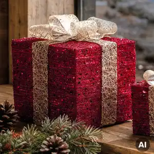 Deko-Geschenkbox mit Pailletten
