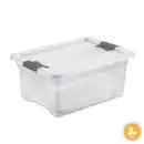 Bild 1 von TOPTEX Ordnung Transportbehälter, Transparent - 3er-Set