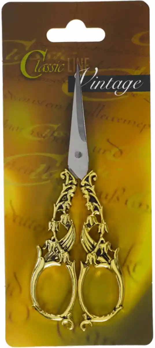 Bild 1 von Läufer Schere Vintage Edelstahl 14,5cm Gold, 1 Stk