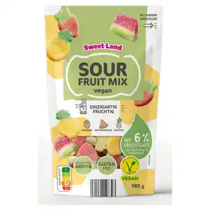 SWEET LAND Vegane Fruchtgummis 180 g, Sour Fruit Mix