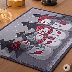 Platzset mit Schneemannmotiv, ca. 33x45 cm