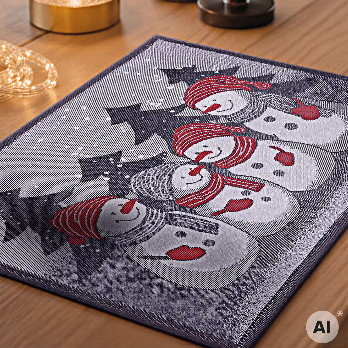 Bild 1 von Platzset mit Schneemannmotiv, ca. 33x45 cm