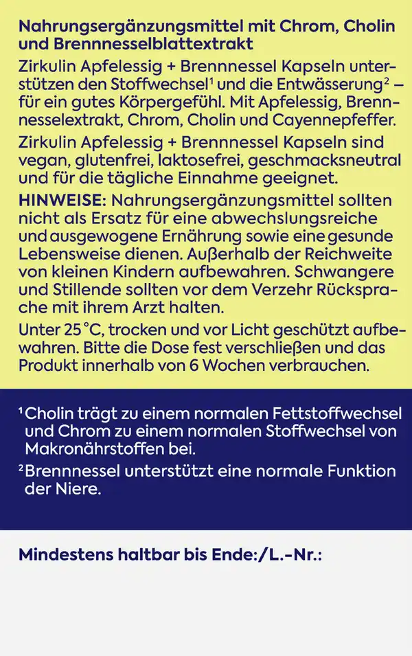 Bild 3 von Zirkulin Apfelessig + Brennessel Kapseln