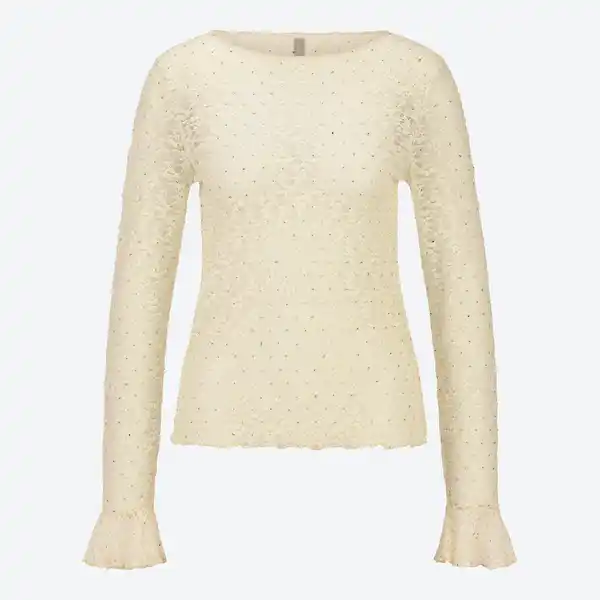 Bild 3 von Damen-Langarmshirt mit Glitzersteinchen