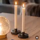 Bild 1 von LED-Echtwachs-Stabkerze mit Timerfunktion, 2er-Pack, Höhe ca. 25 cm