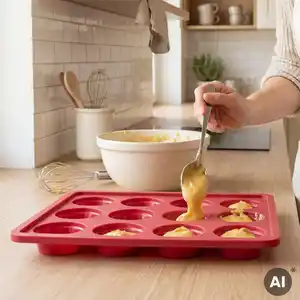 Silikon-Muffinbackform zum Zusammenfalten