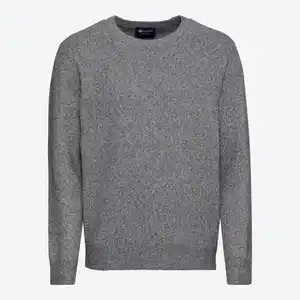 Herren-Pullover mit rundem Halsausschnitt in Melange-Optik