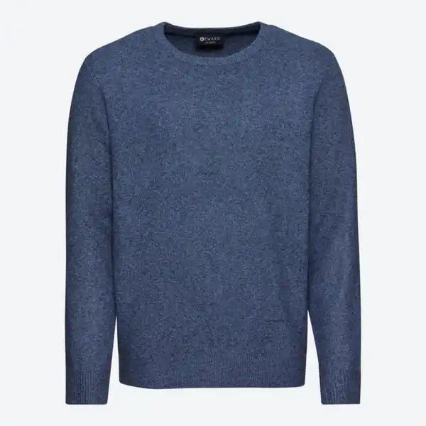 Bild 2 von Herren-Pullover mit rundem Halsausschnitt in Melange-Optik