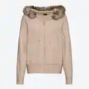 Bild 3 von Damen-Cardigan mit Kunstfell-Kapuze
