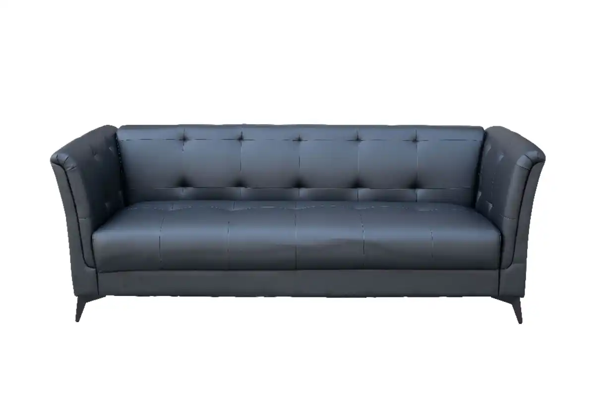 Bild 1 von Happy Home 3-Sitzer Sofa in Lederoptik, ca. 213 x 88 x 80 cm - Schwarz