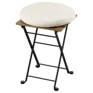 TÄRNÖ Hocker/außen, klappbar schwarz/hellbraun lasiert/Frösön/Duvholmen beige