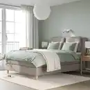 Bild 3 von LILLFJÄLLET Boxspringbett, Valevåg fest/Nisseholm Tibbleby dunkelbeige, 160x200 cm