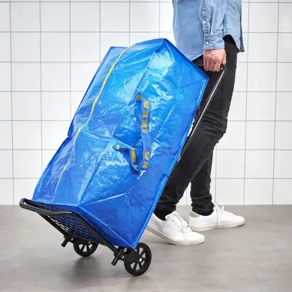 Bild 3 von RULLEBÖR / FRAKTA Karre mit Tasche, schwarz/blau