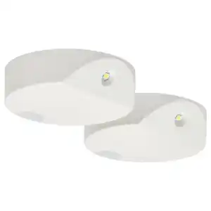 GÖMPYSSLING LED-Beleuchtung mit Sensor, weiß/batteriebetrieben, 7 cm