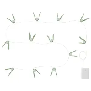 STRÅLA Lichterkette, LED, Mistel batteriebetrieben/grün, 2.80 m