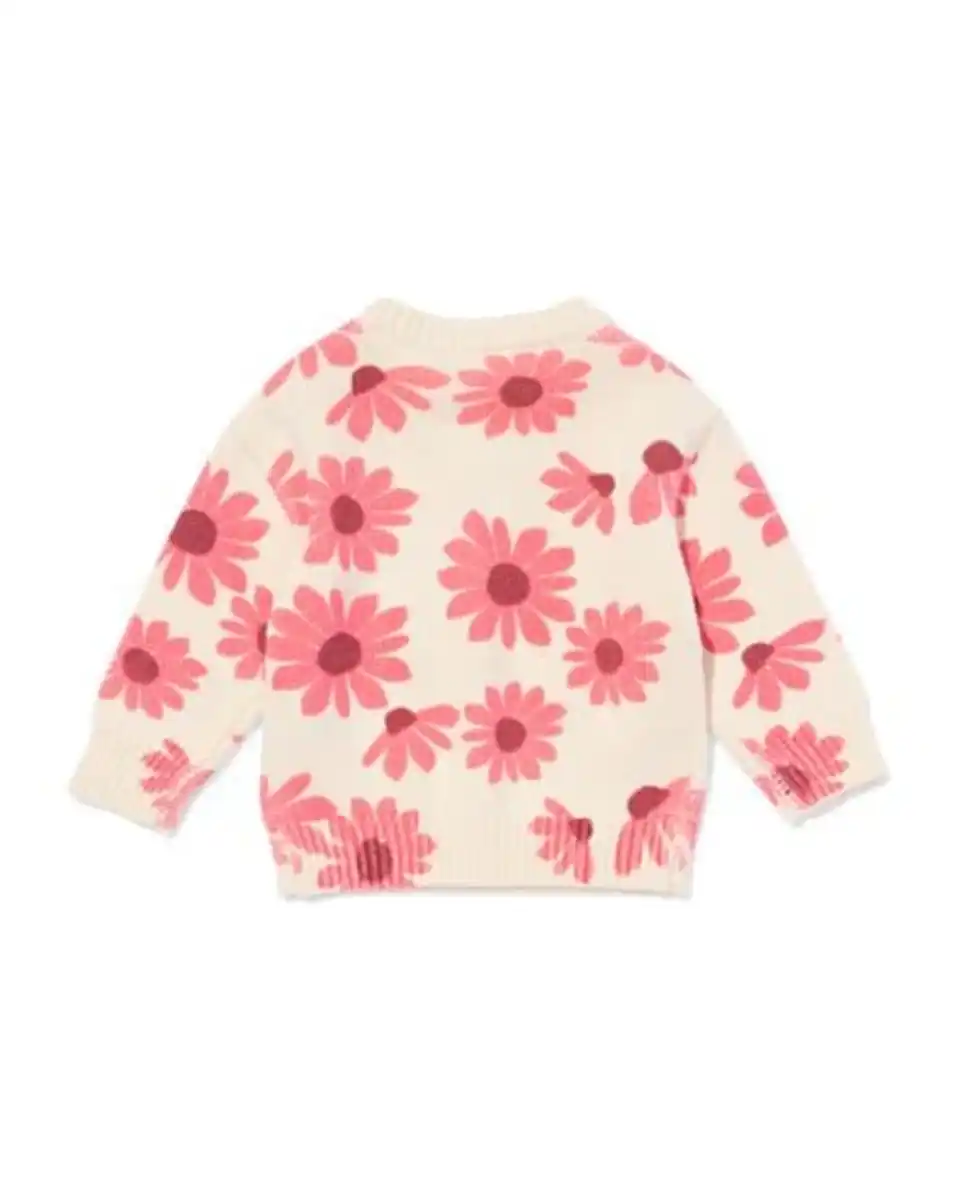 Bild 3 von Babypullover mit Blumen ecru